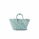 BALENCIAGA GREEN BISTRO XS WOVEN FAUX-LEATHER BASKET BAG  BALENCIAGA  MATCHESFASHION US (22*20*12.5cm)