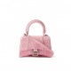 BALENCIAGA PINK HOURGLASS XS LOGO-PRINT DENIM CROSS-BODY BAG  BALENCIAGA  MATCHESFASHION US (19*12.1*8.1cm)