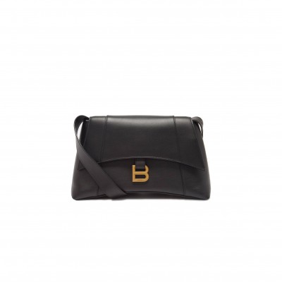 BALENCIAGA BLACK DOWNTOWN S LEATHER BAG  BALENCIAGA  MATCHESFASHION US (29.2*19.3*10.6cm)