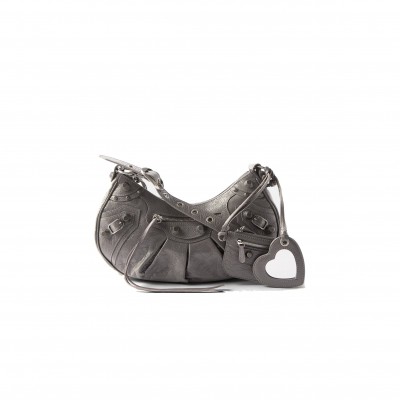 BALENCIAGA GREY CAGOLE S LEATHER SHOULDER BAG  BALENCIAGA  MATCHESFASHION US (33*14.7*7.8cm)