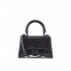 BALENCIAGA BLACK HOURGLASS XS CROC-EFFECT LEATHER CROSS-BODY BAG  BALENCIAGA  MATCHESFASHION US (19*12.5*8cm)