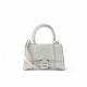 BALENCIAGA SILVER HOURGLASS XS GLITTER FAUX-LEATHER BAG  BALENCIAGA  MATCHESFASHION US (19*12*6.6cm)