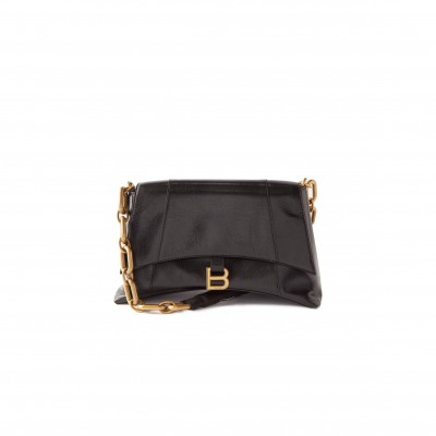 BALENCIAGA BLACK DOWNTOWN M CHAIN-HANDLE LEATHER SHOULDER BAG BALENCIAGA  MATCHESFASHION US (33*20.3*14.5cm)