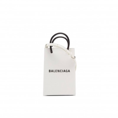 BALENCIAGA WHITE SHOPPING MINI LEATHER CROSS-BODY BAG  BALENCIAGA  MATCHESFASHION US (18*12.4*4.8cm)