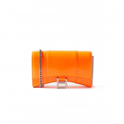 BALENCIAGA ORANGE HOURGLASS LEATHER CROSS-BODY BAG  BALENCIAGA  MATCHESFASHION US (19.5*12*4cm)