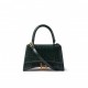 BALENCIAGA GREEN HOURGLASS S CROCODILE-EFFECT LEATHER BAG  BALENCIAGA  MATCHESFASHION US (22.5*15*10cm)