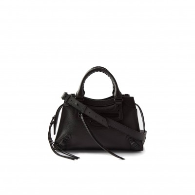 BALENCIAGA BLACK NEO CLASSIC CITY GRAINED-LEATHER BAG  BALENCIAGA  MATCHESFASHION US (32.5*21*16.8cm)