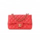 CHANEL LAMBSKIN QUILTED MINI RECTANGULAR FLAP RED (20*12*6cm)