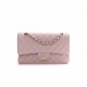 CHANEL CAVIAR QUILTED MEDIUM DOUBLE FLAP LIGHT PINK ROSE GOLD HARDWARE (25*15*6cm)