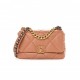 CHANEL LAMBSKIN QUILTED MEDIUM CHANEL 19 FLAP LIGHT BROWN GOLD HARDWARE (25*17*8cm)