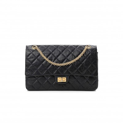 CHANEL CALFSKIN QUILTED 2.55 REISSUE 226 FLAP NAVY BLUE (27*17*9cm)