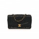 CHANEL LAMBSKIN QUILTED SMALL SINGLE FLAP BLACK GOLD HARDWARE (23*15*5cm)