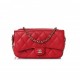 CHANEL CAVIAR QUILTED FLAP PHONE HOLDER WITH CHAIN RED ROSE GOLD HARDWARE (17*11*4cm)