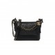 CHANEL CALFSKIN QUILTED SMALL GABRIELLE HOBO BLACK GOLD HARDWARE (20.3*14.6*7.6cm)