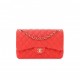 CHANEL CAVIAR QUILTED JUMBO DOUBLE FLAP RED ROSE GOLD HARDWARE (30*20*9cm)