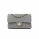 CHANEL CAVIAR QUILTED SMALL DOUBLE FLAP GREY ROSE GOLD HARDWARE (22*14*7cm)