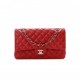 CHANEL CAVIAR QUILTED MEDIUM DOUBLE FLAP RED ROSE GOLD HARDWARE (25*15*6cm)