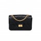 CHANEL CALFSKIN QUILTED 2.55 REISSUE MINI FLAP BLACK GOLD HARDWARE (27*18*8cm)