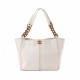 CHANEL CALFSKIN WOOD CHAIN TOTE WHITE (29*24*9cm)