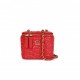 CHANEL CAMELLIA MINI VANITY CASE RED LAMBSKIN LIGHT GOLD HARDWARE (11*9*8cm)