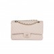 CHANEL MEDIUM CLASSIC DOUBLE FLAP BAG BEIGE CHEVRON CAVIAR LIGHT GOLD HARDWARE (25*15*7cm)