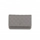 CHANEL WALLET ON CHAIN WOC GREY CAVIAR LIGHT GOLD HARDWARE (19*13*4cm)