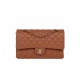 CHANEL MEDIUM CLASSIC DOUBLE FLAP BAG CARAMEL LAMBSKIN LIGHT GOLD HARDWARE (25*15*7cm)