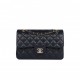 CHANEL SMALL CLASSIC DOUBLE FLAP NAVY LAMBSKIN LIGHT GOLD HARDWARE (23*13*6cm)