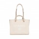 CHANEL LARGE DEAUVILLE SHOPPING BAG WHITE BOUCLE LIGHT GOLD HARDWARE (41*28*15cm)