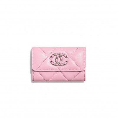 CHANEL 19 FLAP CARD HOLDER AP1790 B07327 NM368 (11.3*7.5*2.1cm)