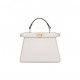 FENDI PEEKABOO ISEEU PETITE - WHITE PADDED NAPPA LEATHER BAG 8BN335ABVEF0QVL (20*15.5*11cm)