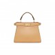 FENDI PEEKABOO ISEEU PETITE - BEIGE PADDED NAPPA LEATHER BAG 8BN335ABVEF15KR (20*15.5*11cm)