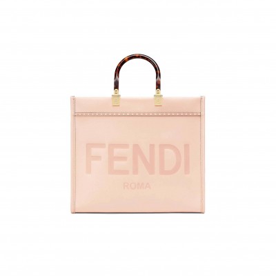 FENDI SUNSHINE MEDIUM - PALE PINK LEATHER SHOPPER 8BH386ABVLF14N1 (35*31*17cm)