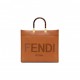 FENDI SUNSHINE MEDIUM - BROWN LEATHER SHOPPER 8BH386ABVLF0PWZ (35*31*17cm)