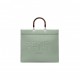 FENDI SUNSHINE MEDIUM - MINT GREEN LEATHER SHOPPER 8BH386ALFYF1HZM (35*31*17cm)