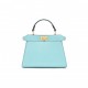 FENDI PEEKABOO ISEEU PETITE - TURQUOISE PADDED NAPPA LEATHER 8BN335ABVEF1JTX (20*15.5*11cm)