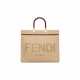 FENDI SUNSHINE MEDIUM - BEIGE CANVAS BAG 8BH386ABVVF1E1A (35*31*17cm)