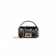 FENDI BAGUETTE MINI - BLACK SEQUIN AND LEATHER BAG 8BS017AMP0F0KUR (19*11.5*4cm)