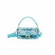 FENDI BAGUETTE - TURQUOISE SEQUIN AND LEATHER BAG 8BR600AMP0F1JTX (27*15*6cm)