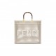 FENDI SUNSHINE MEDIUM - TWO-TONED PERFORATED LEATHER SHOPPER 8BH386AKMPF1I3L (35*31*17cm)