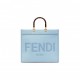 FENDI SUNSHINE MEDIUM - LIGHT BLUE LEATHER SHOPPER 8BH386ABVLF1993 (35*31*17cm)