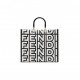 FENDI SUNSHINE MEDIUM - TWO-TONE PRINTED LEATHER FENDI ROMA CAPSULE SHOPPER 8BH386AMWKF1C6C (35*31*17cm)