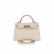 HERMES MINI KELLY SELLIER 20 CRAIE EPSOM GOLD HARDWARE (19.1*11.4*5.6cm)