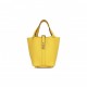 HERMES PICOTIN LOCK 18 JAUNE DE NAPLES CLEMENCE PALLADIUM HARDWARE (17.8*12.7*19.1cm)