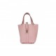 HERMES PICOTIN LOCK 18 ROSE SAKURA CLEMENCE PALLADIUM HARDWARE (17.8*12.7*19.1cm)