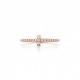 Tiffany T Diamond Wire Band Ring in 18k Rose Gold