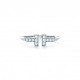 Tiffany T Diamond Wire Ring in 18k White Gold