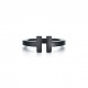 TIFFANY T SQUARE RING IN BLACK-COATED STEEL