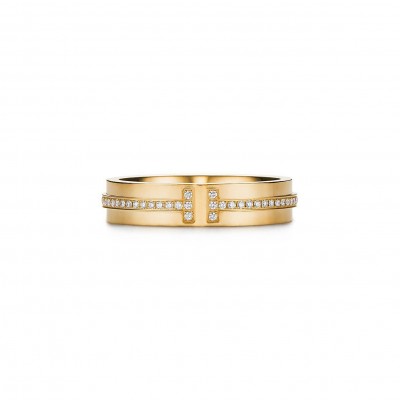 Tiffany T Narrow Diamond Ring in 18k Gold