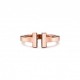 TIFFANY T SQUARE RING IN ROSE GOLD